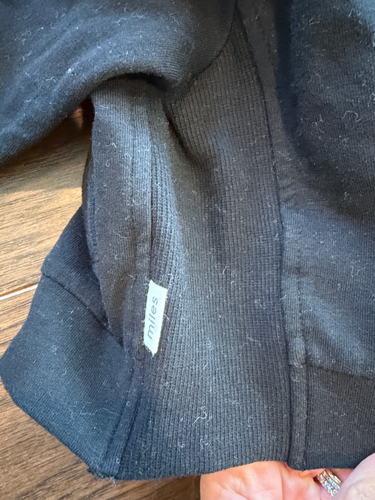 Black Miles Basics Zip-Up Hoodie Size 6 Months Black Nwt - C39-056 — image 6 of 7